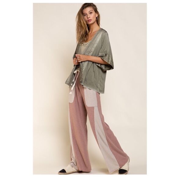 BOHO Embroidered Kimono in Olive - Picture 5 of 16